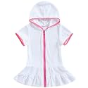 Mubineo Toddler Girl Long Sleeve Swimsuit Beach Dress Cute Cover Ups Ruffle Bathing Suit Cover Up Kimono Kids Swimwear