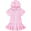 Mubineo Toddler Girl Long Sleeve Swimsuit Beach Dress Cute Cover Ups Ruffle Bathing Suit Cover Up Kimono Kids Swimwear
