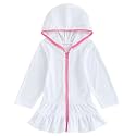 Mubineo Toddler Girl Long Sleeve Swimsuit Beach Dress Cute Cover Ups Ruffle Bathing Suit Cover Up Kimono Kids Swimwear