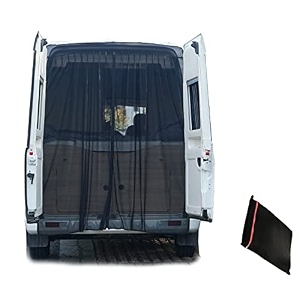 rear door magnetic vans screen for sprinter camper and other campervans easy install magnetics on all four sides for van life essentials zipper closure 8334h x 6334w