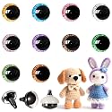 MUCUNNIA 200pcs 12mm 3D Sparkle Moon Safety Eyes for Amigurumi with Washers