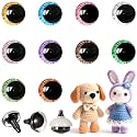 MUCUNNIA 200pcs 14mm 3D Sparkle Moon Safety Eyes for Amigurumi with Washers