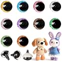 MUCUNNIA 200pcs 16mm 3D Sparkle Moon Safety Eyes for Amigurumi with Washers