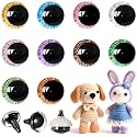 MUCUNNIA 200pcs 18mm 3D Sparkle Moon Safety Eyes for Amigurumi with Washers