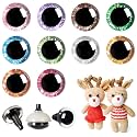 MUCUNNIA 200pcs 20mm 3D Glitter Safety Eyes with Washers for Amigurumi Doll