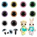 MUCUNNIA 200pcs 20mm Glitter Safety Eyes for Amigurumi with Washers