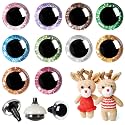 MUCUNNIA 200pcs 25mm 3D Glitter Safety Eyes with Washers for Amigurumi Doll