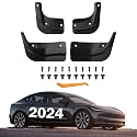 Mud Flaps Splash Guards 4PCS Compatible with Tesla Model 3 Highland 2024 Replacement for Model 3 Highland Exterior Accessories No Drilling Mud Flaps All Weather Protection TPE Mud Flaps