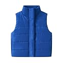 Mud Kingdom Girls Boys Puffer Vest Rainbow Stripes Stand Collar Sleeveless Jacket 2-9 Outerwear Years