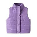 Mud Kingdom Girls Boys Puffer Vest Rainbow Stripes Stand Collar Sleeveless Jacket 2-9 Outerwear Years