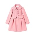 Mud Kingdom Girls Peacoat Dress Coat Faux Wool Lapel Outerwear