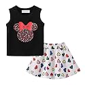 Mud Kingdom Girls Skirt Set Sleeveless Cute Floral Summer Casual