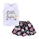 Mud Kingdom Girls Skirt Set Sleeveless Cute Floral Summer Casual