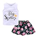 Mud Kingdom Girls Skirt Set Sleeveless Cute Floral Summer Casual