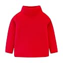 Mud Kingdom Kids Fleece Shirts High Collar Soft Tops Unisex