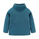 Mud Kingdom Kids Fleece Shirts High Collar Soft Tops Unisex
