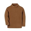 Mud Kingdom Kids Fleece Shirts High Collar Soft Tops Unisex