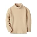 Mud Kingdom Kids Fleece Shirts High Collar Soft Tops Unisex