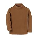 Mud Kingdom Kids Fleece Shirts High Collar Soft Tops Unisex