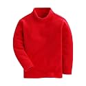 Mud Kingdom Kids Fleece Shirts High Collar Soft Tops Unisex