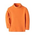 Mud Kingdom Kids Fleece Shirts High Collar Soft Tops Unisex