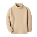Mud Kingdom Kids Fleece Shirts High Collar Soft Tops Unisex