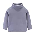 Mud Kingdom Kids Fleece Shirts High Collar Soft Tops Unisex