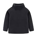 Mud Kingdom Kids Fleece Shirts High Collar Soft Tops Unisex