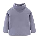 Mud Kingdom Kids Fleece Shirts High Collar Soft Tops Unisex