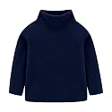Mud Kingdom Kids Fleece Shirts High Collar Soft Tops Unisex