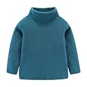 Mud Kingdom Kids Fleece Shirts High Collar Soft Tops Unisex