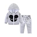 Mud Kingdom Cute Little Boy Outfits Cartoon Zip Up Hoodies and Pants