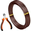 Mudder 1 Roll Bonsai Training Wire Aluminum 3mm Brown