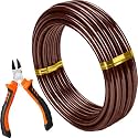 Mudder 1 Roll Bonsai Training Wire Aluminum 6mm Brown