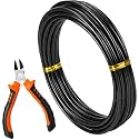 Mudder 1 Roll Bonsai Training Wire Aluminum 4mm Black