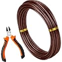 Mudder 1 Roll Bonsai Training Wire Aluminum 4mm Brown
