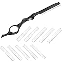 Mudder 11 Pcs Hair Razor for Cutting Thinning Styling Comb Black