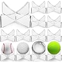 Mudder 12 Pack Clear Ball Stand Bulk for Basketball Football Display