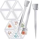 Mudder 20 Triangle Bead Sorting Trays 3 Scoops Tweezers Jewelry