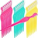 Mudder 21 Pcs Eyebrow Razor Face Trimmer Cover,Green, Blue, Yellow