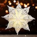 Mudder 23.6 in Christmas Star Paper Lantern with Timer Light,Lovely Style