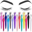 Mudder 28 Pcs Eyebrow Razors Facial Shaver Trimmer,Color Mixing