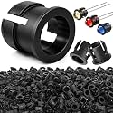 Mudder 400 Pieces 5mm LED Holder Black Plastic Light Emitting Diode Clips