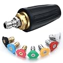Mudder 4000 PSI Pressure Washer Turbo Nozzle, Nozzle Tips 7 Pcs 4.0 GPM