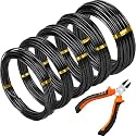 Mudder 5 Roll Bonsai Training Wire Aluminum 2/2.5/3/4/6mm Black