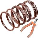 Mudder 5 Roll Bonsai Training Wire Aluminum 1/1.5/2.0mm Brown