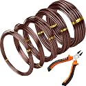 Mudder 5 Roll Bonsai Training Wire Aluminum 1/1.5/2/4/6mm Brown