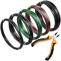 Mudder 5 Roll Bonsai Training Wire Aluminum 1/1.5/2.0mm Classic