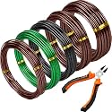 Mudder 5 Roll Bonsai Training Wire Aluminum 2/2.5/3/4/6mm Colorful