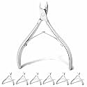 Mudder 8 Pieces Stainless Steel Cuticle Nippers Pointed Blade, Silver